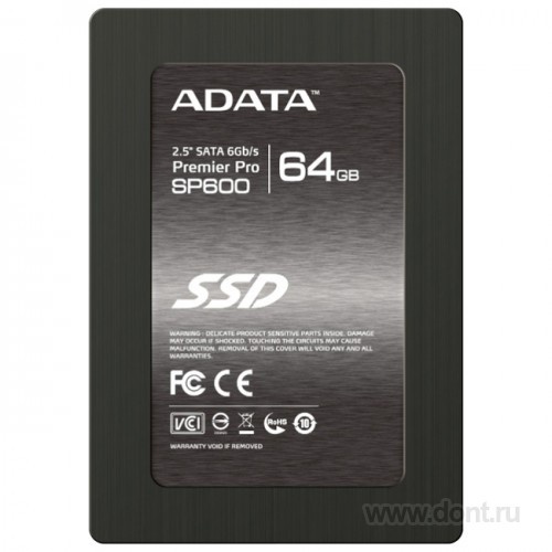   A-Data 64GB Premier Pro SP600 SATA3 2.5 SSD ASP600S3-64GM-C _