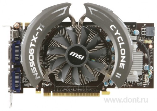  MSI GeForce GTX 550 Ti 950Mhz PCI-E 2.0 1024Mb 4300Mhz 192 bit 2xDVI Mini-HDMI HDCP Cyclone 