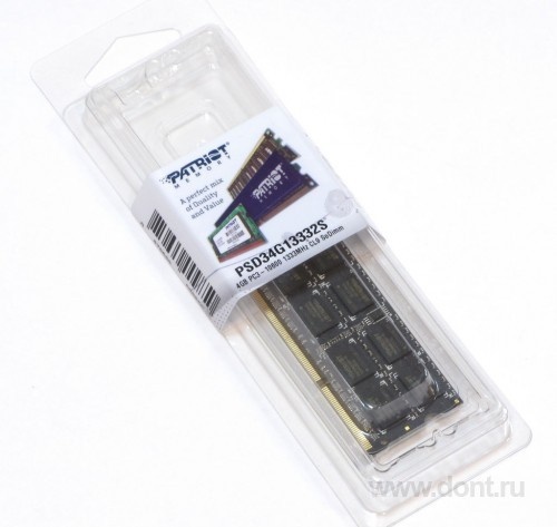   Patriot PSD34G13332S SODIMM 4GB 1333MHz DDR3 